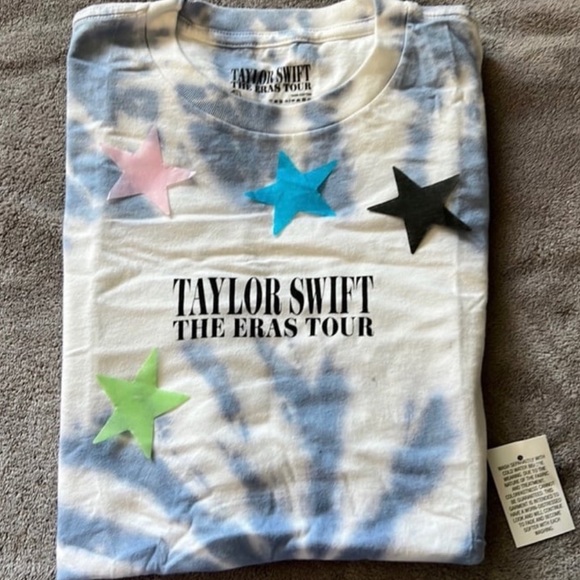Official Eras Tour Merch Taylor Swift Tie Dye Blue Tank Top Merchandise - Picture 1 of 7